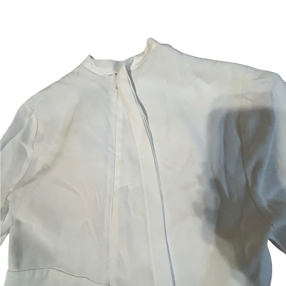 Reiss White Ivory Cora Plain Shift Dress Size 2 A Line Pockets Bell Sleeves - Picture 11 of 14